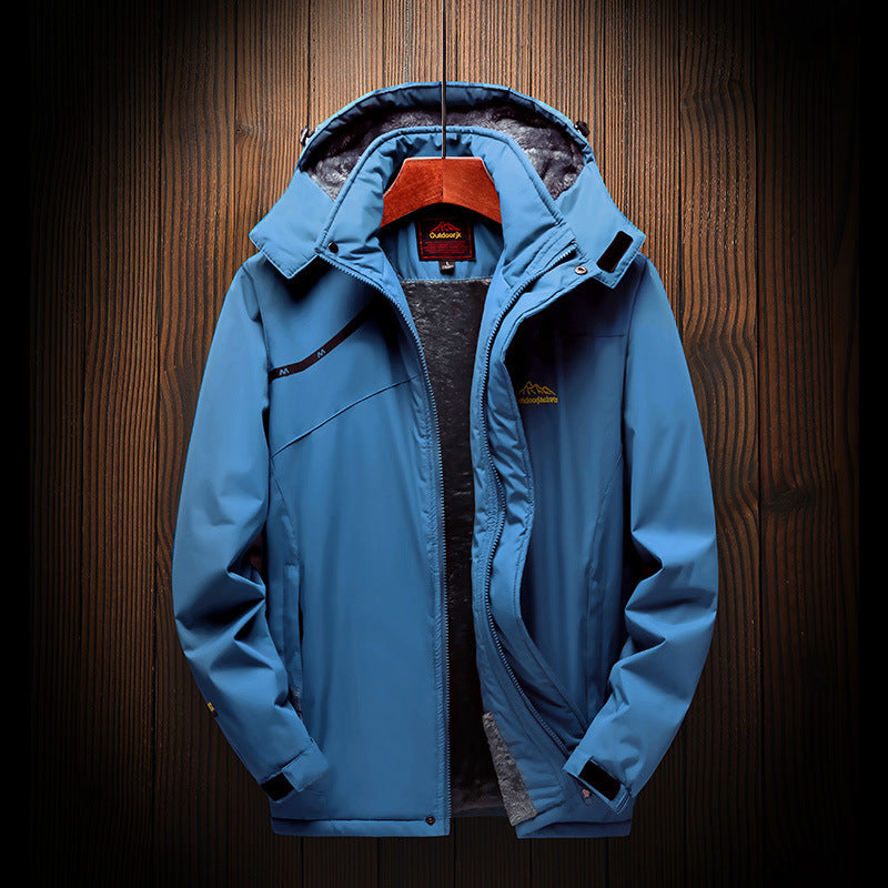 Stay Warm and Stylish with Our Fleece-lined Thickened Outdoor Shell Jacket